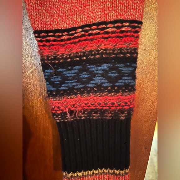 Frye Anthropologie Wool Sadie Fair Isle Boho Cardigan XS - Picture 3 of 9